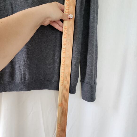 Twin-set Simona Barbieri Sweater in HEATHER GRAY size L Cashmere silk NWT preppy - Picture 7 of 11